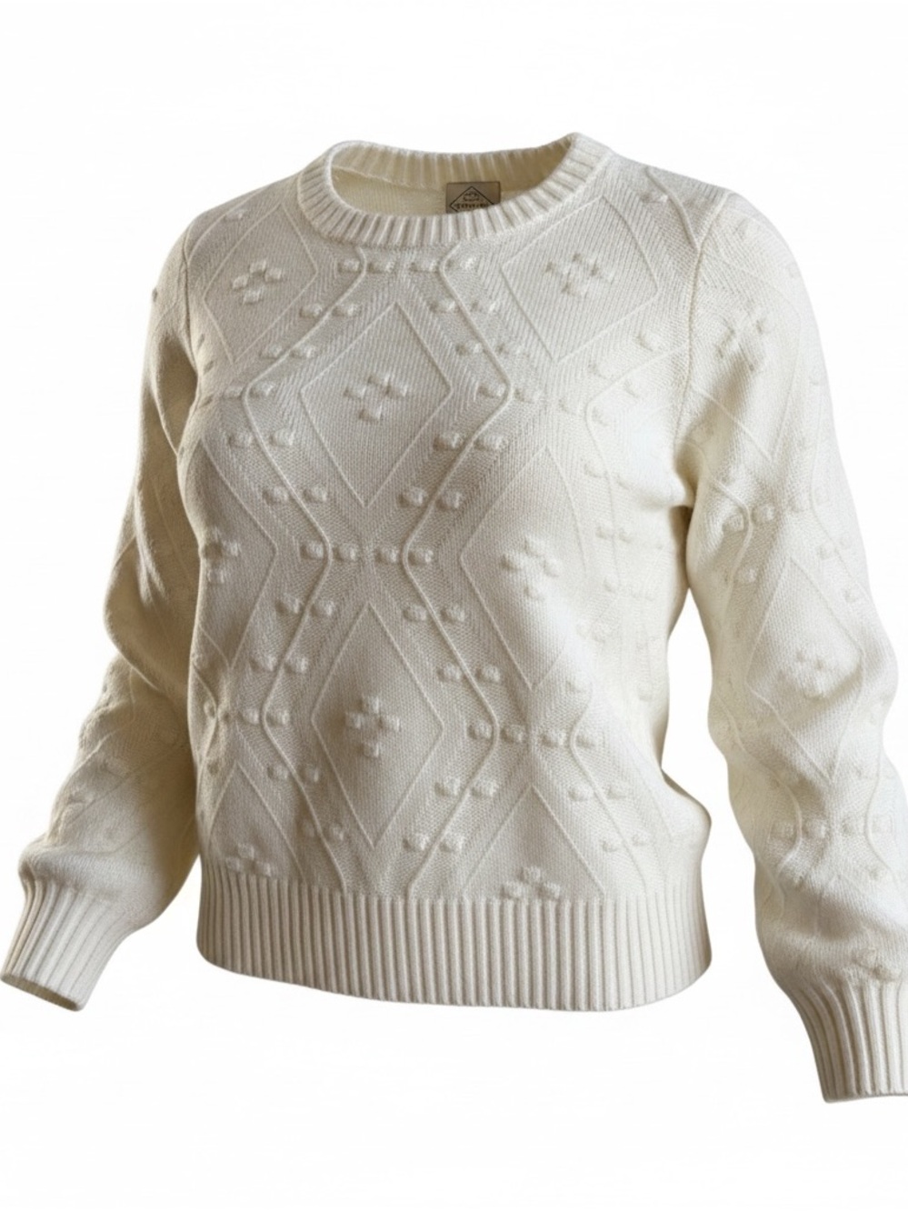Women's NWT St John’s Bay Sweater White Size Petite Large(PL)